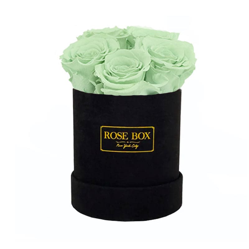 Mini Black Box with Light Green Roses