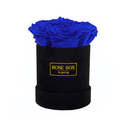 Mini Black Box with Night Blue Roses