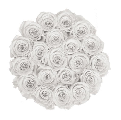 Medium White Box with Pure White Roses