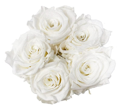 Mini Black Box with Pure White Roses