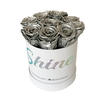 Small White Box with Silver Roses (Voucher Special)
