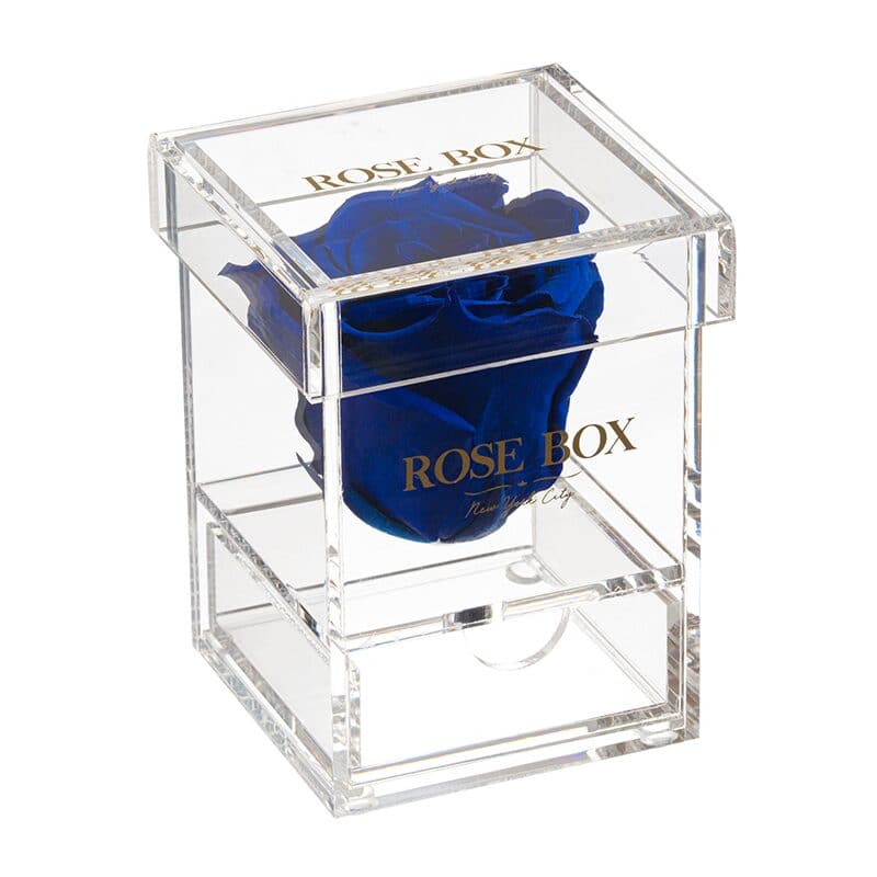 Single Night Blue Rose Jewelry Box