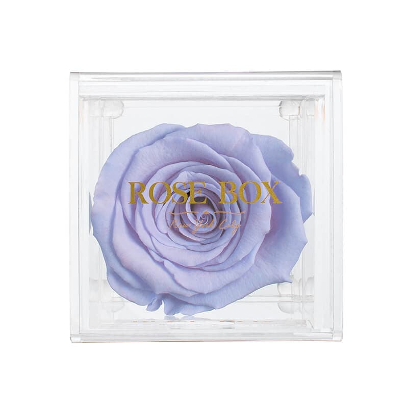 Single Violet Rose Jewelry Box