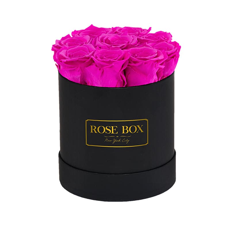 Small Black Box with Neon Pink Roses (Voucher Special)