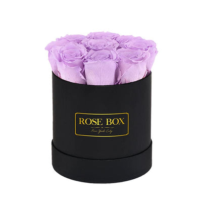 Small Black Box with Lavender Roses
