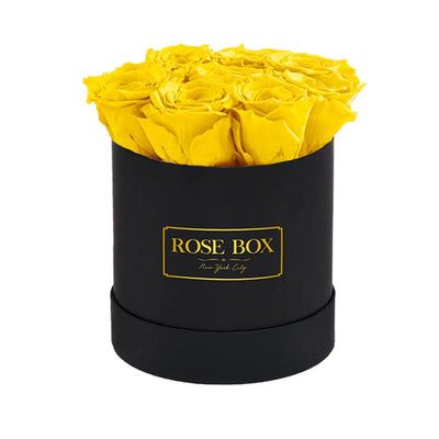 Small Black Box with Bright Yellow Roses (Voucher Special)