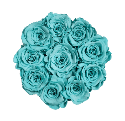 Small Pink Box with Turquoise Roses