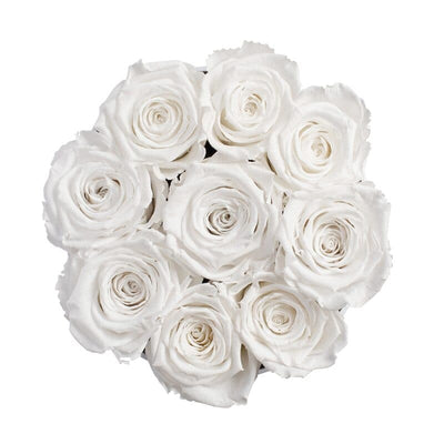 Small Black Box with Pure White Roses (Voucher Special)