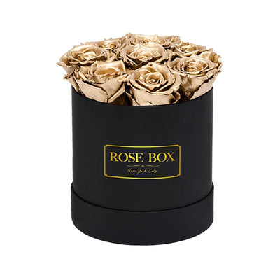 Small Black Box with Gold Roses