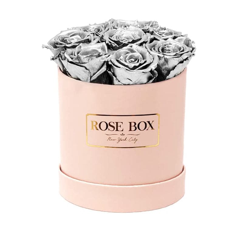 Small Pink Box with Silver Roses (Voucher Special)