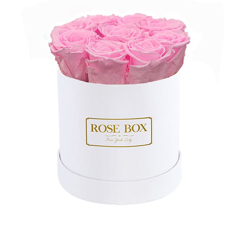 Small White Box with Pink Blush Roses (Voucher Special)
