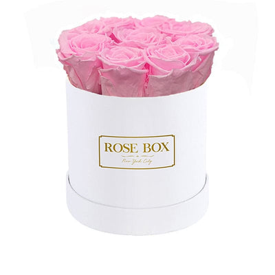 Small White Box with Pink Blush Roses (Voucher Special)