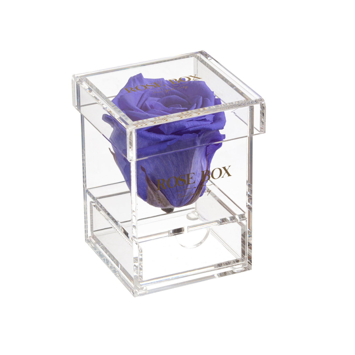 Single Spring Purple Rose Jewelry Box (Voucher Special)