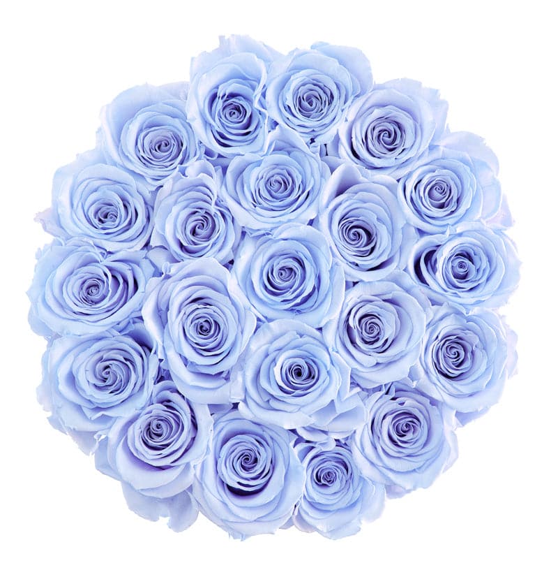 Medium Gray Box with Violet Roses