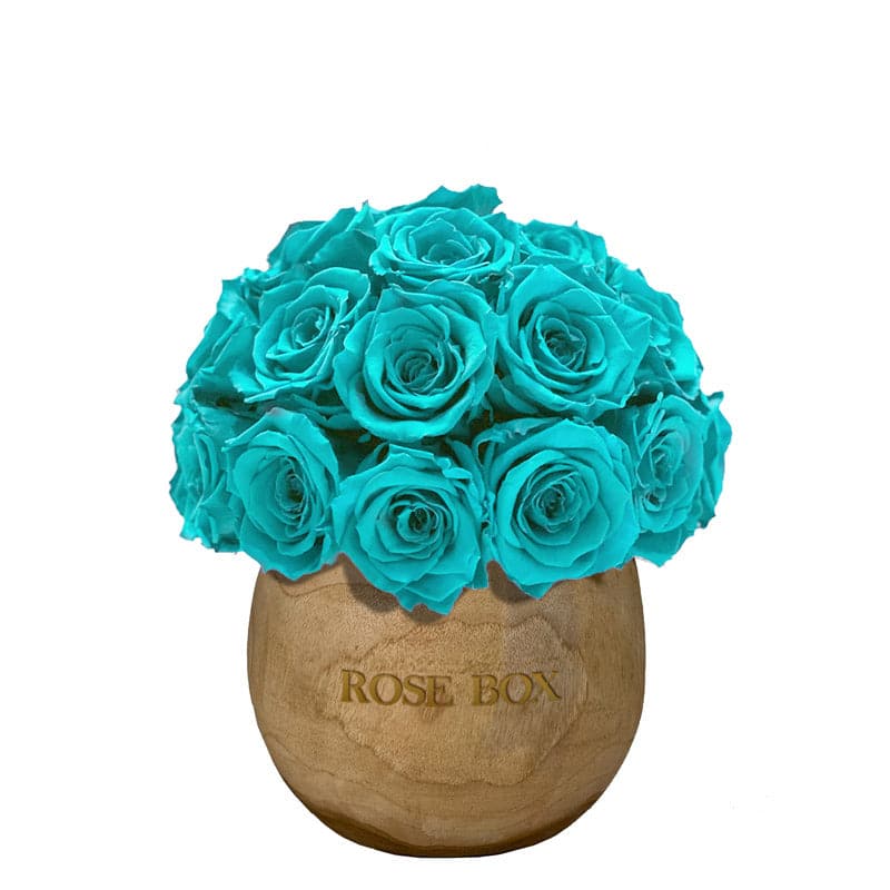 Wooden Dream with Turquoise Roses