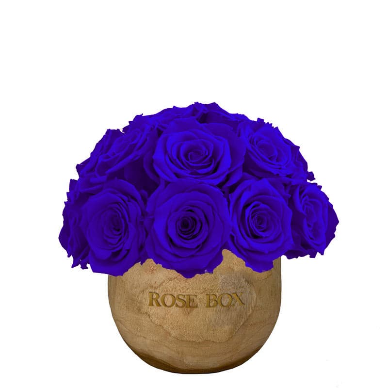 Wooden Dream with Night Blue Roses