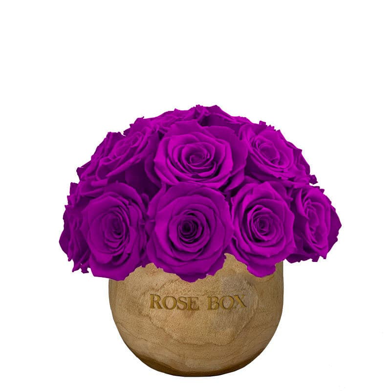 Wooden Dream with Royal Purple Roses
