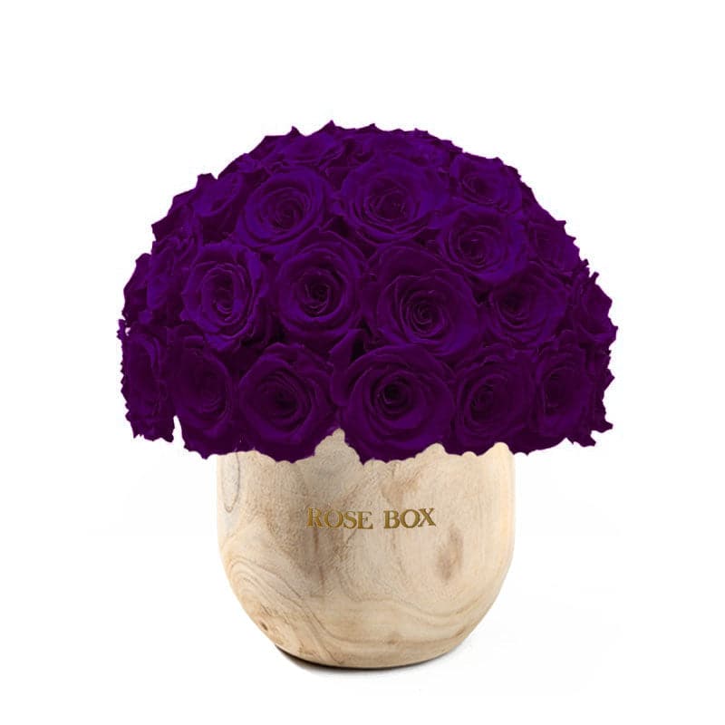 Wooden Premium Half Ball with Blackberry Roses