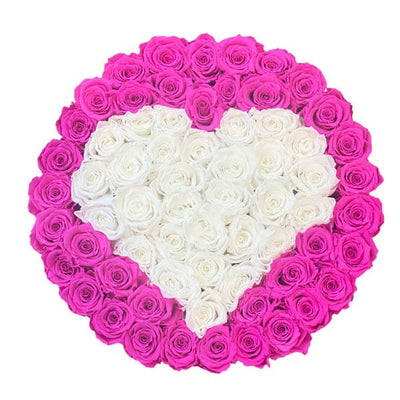 Extra Large Pink Box with Neon Pink & Pure White Heart